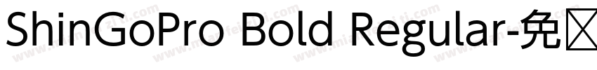 ShinGoPro Bold Regular字体转换